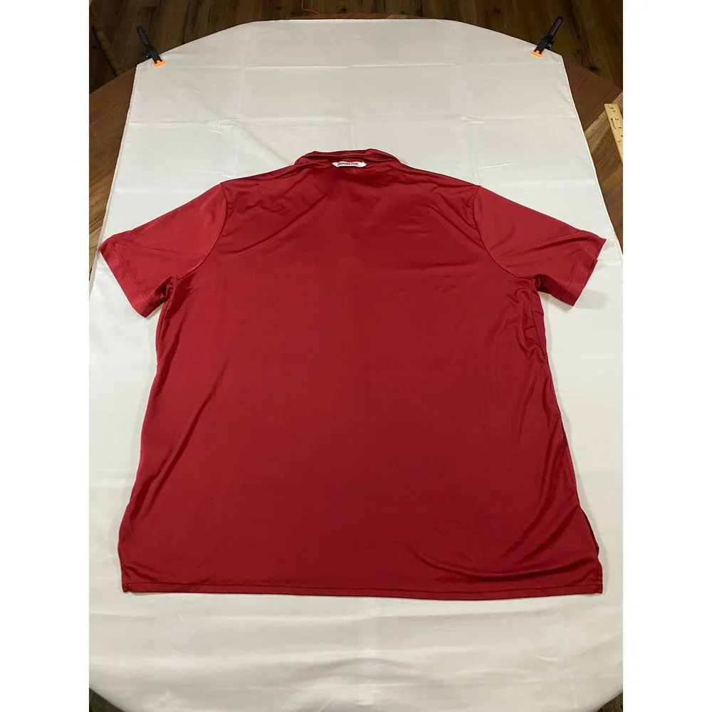 Nike Alabama Crimson Tide Dri-FIT Striped Polo Shirt Mens 3XL Red Short Sleeve